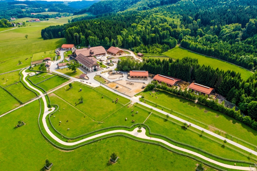 Blick auf Gut Aiderbichl Henndorf